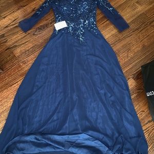 Navy Embellished Gown (Never worn)
